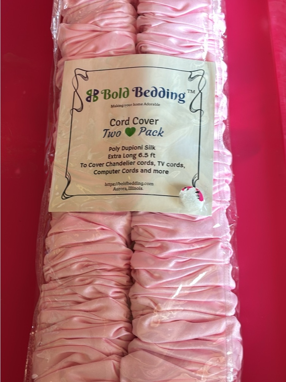 Not available Pink Cord Cover Two-Pack